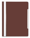 Папка-скоросшиватель A4 120/160 мкм прозрачный верхний лист пластик коричневый