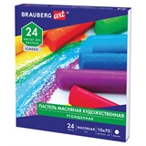 {{photo.Alt || photo.Description || 'Пастель масляная художественная BRAUBERG ART CLASSIC, УТОЛЩЕННАЯ, 24 цвета, круглое сечение, 181452'}}