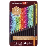 {{photo.Alt || photo.Description || 'Карандаши художественные цветные BRAUBERG ART PREMIERE, 12 цветов, МЯГКИЙ грифель 4 мм, металл, 181540'}}
