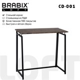 {{photo.Alt || photo.Description || 'Стол на металлокаркасе BRABIX "LOFT CD-001", 800х440х740 мм, складной, цвет морёный дуб, 641209'}}