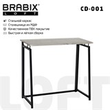 {{photo.Alt || photo.Description || 'Стол на металлокаркасе BRABIX "LOFT CD-001", 800х440х740 мм, складной, цвет дуб антик, 641210'}}