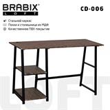 {{photo.Alt || photo.Description || 'Стол на металлокаркасе BRABIX "LOFT CD-006", 1200х500х730 мм, 2 полки, цвет морёный дуб, 641224'}}