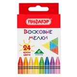 {{photo.Alt || photo.Description || 'Восковые мелки ПИФАГОР "СОЛНЫШКО", НАБОР 24 цвета, 227281'}}