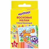 {{photo.Alt || photo.Description || 'Восковые мелки трехгранные ЮНЛАНДИЯ "ЮНЛАНДИК И МУДРЫЙ ЛИС", НАБОР 24 цвета, 227291'}}