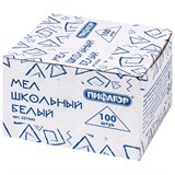 {{photo.Alt || photo.Description || 'Мел белый квадратный 100 штук, ПИФАГОР, картонная упаковка, 227440'}}