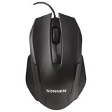 {{photo.Alt || photo.Description || 'Мышь проводная SONNEN М-713, USB, 1000 dpi, 2 кнопки + колесо-кнопка, оптическая, черная, 512637'}}
