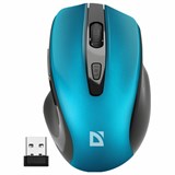 {{photo.Alt || photo.Description || 'Мышь беспроводная DEFENDER Prime MB-053, USB, 5 кнопок + 1 колесо-кнопка, оптическая, бирюзовая? 52054'}}