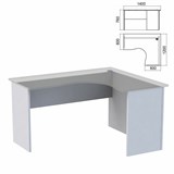 Стол компактный ЧАСТЬ 2 "Арго", 1400х1200х760 мм, правый, серый 641309