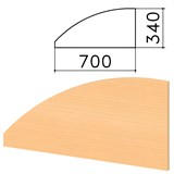 Экран-перегородка "Монолит", 700х16х340 мм, БЕЗ ФУРНИТУРЫ (код 640237), бук бавария, ЭМ23.1 640159