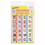 {{photo.Alt || photo.Description || 'Наклейки бумажные поощрительные, АССОРТИ 280 наклеек, 16х10 см, глиттер, ЮНЛАНДИЯ, 665521'}}