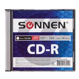 {{photo.Alt || photo.Description || 'Диск CD-R SONNEN, 700 Mb, 52x, Slim Case (1 штука), 512572'}}