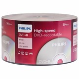 Диски DVD+R (плюс) PHILIPS, 4,7 Гб 16x Bulk (термоусадка без шпиля), КОМПЛЕКТ 50 шт., DR4S6U50F/97 514202