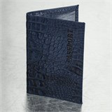 {{photo.Alt || photo.Description || 'Обложка для паспорта натуральная кожа кайман, "PASSPORT", темно-синяя, BRAUBERG, 237196'}}