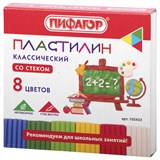 {{photo.Alt || photo.Description || 'Пластилин классический ПИФАГОР ШКОЛЬНЫЙ, 8 цветов, 120 г, со стеком, 105433'}}