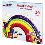 {{photo.Alt || photo.Description || 'Пластилин классический ЮНЛАНДИЯ "ЮНЫЙ ВОЛШЕБНИК", 24 цвета, 480 г, СО СТЕКОМ, 106511'}}