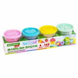 {{photo.Alt || photo.Description || 'Пластилин-тесто для лепки BRAUBERG KIDS, 4 цвета, 560 г, пастельные цвета, крышки-штампики, 106717'}}