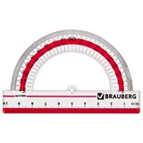 {{photo.Alt || photo.Description || 'Транспортир 10 см, 180 градусов, пластиковый, BRAUBERG "Crystal", прозрачный, с выделенной шкалой, подвес, 210292'}}