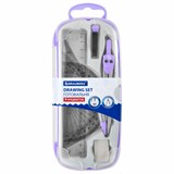 {{photo.Alt || photo.Description || 'Готовальня BRAUBERG SCHOOL KIT, 9 предметов, циркуль 125 мм, чертежные принадлежности, лавандовый цвет, 210713'}}