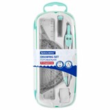 {{photo.Alt || photo.Description || 'Готовальня BRAUBERG SCHOOL KIT, 9 предметов, циркуль 125 мм, чертежные принадлежности, мятный цвет, 210716'}}