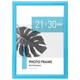 {{photo.Alt || photo.Description || 'Рамка 21х30 см небьющаяся, багет 17,5 мм, пластик, BRAUBERG "Colorful", голубая, 391238'}}