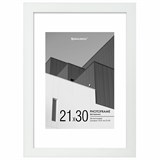 {{photo.Alt || photo.Description || 'Рамка 21х30 см с паспарту 15х21 см небьющаяся, багет 20 мм пластик, BRAUBERG "New Age", белая, 391276'}}