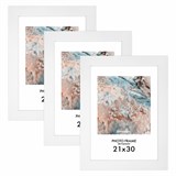 {{photo.Alt || photo.Description || 'Рамка 21х30 см небьющаяся, КОМПЛЕКТ 3 шт., багет 29 мм, МДФ, BRAUBERG "Basic", белая, 391260'}}
