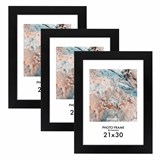 {{photo.Alt || photo.Description || 'Рамка 21х30 см небьющаяся, КОМПЛЕКТ 3 шт., багет 29 мм, МДФ, BRAUBERG "Basic", черная, 391261'}}