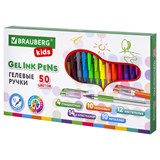 {{photo.Alt || photo.Description || 'Ручки гелевые с грипом НАБОР 50 ЦВЕТОВ, линия письма 0,5 мм, BRAUBERG KIDS, 143822'}}