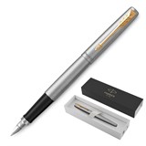 {{photo.Alt || photo.Description || 'Ручка перьевая PARKER "Jotter Stainless Steel GT", корпус серебристый, позолота, синяя, 2030948'}}