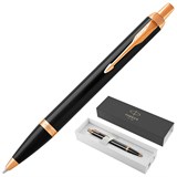 {{photo.Alt || photo.Description || 'Ручка шариковая PARKER "IM Core Black Lacquer GT", черный глянцевый лак, позолота, синяя, 1931666'}}