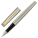 {{photo.Alt || photo.Description || 'Ручка перьевая PARKER "Jotter Core Stainless Steel GT", ежедневник А5 черный, пакет, 880902'}}