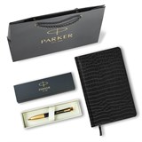{{photo.Alt || photo.Description || 'Ручка шариковая Parker "Urban Twist Black GT", ежедневник А5 черный, пакет, 880898'}}