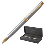 {{photo.Alt || photo.Description || 'Ручка шариковая PARKER "Sonnet Core Stainless Steel GT", корпус серебро, позолота, черная, 1931507'}}