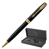 {{photo.Alt || photo.Description || 'Ручка шариковая PARKER "Sonnet Core Matt Black GT", черный матовый лак, позолота, черная, 1931519'}}