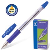 {{photo.Alt || photo.Description || 'Ручка шариковая масляная с грипом PILOT "BPS-GP", СИНЯЯ, корпус прозрачный, узел 0,7 мм, линия письма 0,21 мм, BPS-GP-F, BРS-GP-F'}}