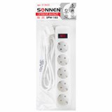 {{photo.Alt || photo.Description || 'Сетевой фильтр SONNEN SPW-185, 5 розеток с заземлением, выключатель, 10 А, 1,8 м, белый, 513653'}}