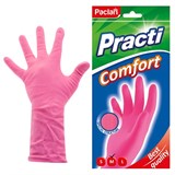 {{photo.Alt || photo.Description || 'Перчатки МНОГОРАЗОВЫЕ латексные PACLAN "Practi Comfort", хлопчатобумажное напыление, размер M (средний), розовые, вес 62 г, 407271'}}