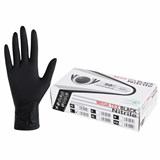 {{photo.Alt || photo.Description || 'Перчатки нитриловые сверхпрочные с текстурой SFM MEGA TEX BLACK 25 пар (50 штук), размер L (большой)'}}