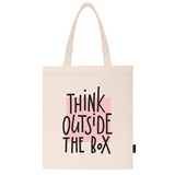 {{photo.Alt || photo.Description || 'Сумка шоппер BRAUBERG, канвас, 40х35 см, бежевый, "Think outside the box", 271898'}}