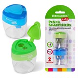 {{photo.Alt || photo.Description || 'Точилки BRAUBERG KIDS "MAXI", 2 ШТУКИ, 2 отверстия, с большим контейнером, трехгранный корпус, цвета ассорти, блистер, 271947'}}