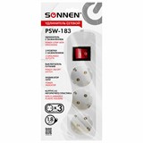 {{photo.Alt || photo.Description || 'Удлинитель сетевой SONNEN PSW-183, 3 розетки c заземлением, выключатель 10 А, 1,8 м, белый, 513659'}}