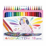 {{photo.Alt || photo.Description || 'Фломастеры ПИФАГОР "ЕДИНОРОГ", 18 цветов, вентилируемый колпачок, 152449'}}
