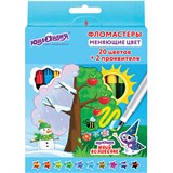 {{photo.Alt || photo.Description || 'Фломастеры, меняющие цвет ЮНЛАНДИЯ 20 цветов + 2 проявителя, "ЮНЫЙ ВОЛШЕБНИК", вентилируемый колпачок, 151892'}}