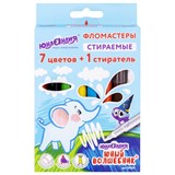 {{photo.Alt || photo.Description || 'Фломастеры стираемые ЮНЛАНДИЯ "ЮНЫЙ ВОЛШЕБНИК", 7 цветов+1 стиратель, ударопрочный наконечник, вентилируемый колпачок, картон, 151651'}}