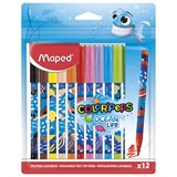 {{photo.Alt || photo.Description || 'Фломастеры MAPED COLOR'PEPS "Ocean Life", 12 цветов, смываемые, вентилируемый колпачок, 845701'}}