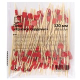 {{photo.Alt || photo.Description || 'Пики для канапе бамбуковые "Сердце красное", 12 см, 100 шт., КП, 139419'}}