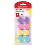 {{photo.Alt || photo.Description || 'Магниты 30 мм, НАБОР 8 шт., BRAUBERG "PASTEL", блистер, 272518'}}