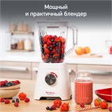 {{photo.Alt || photo.Description || 'Блендер стационарный MOULINEX LM420110, 600 Вт, 2 скорости, чаша 2 л, пластик, белый, 7211003001'}}
