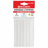 {{photo.Alt || photo.Description || 'Клеевые стержни, диаметр 11 мм, длина 100 мм, прозрачные, комплект 6 шт., BRAUBERG, европодвес, 670293'}}