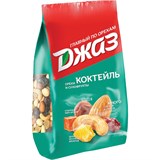 Орехи и сухофрукты ДЖАЗ "Коктейль", фундук, кешью, миндаль, папайя, ананас, изюм, 300 г, 76 620161